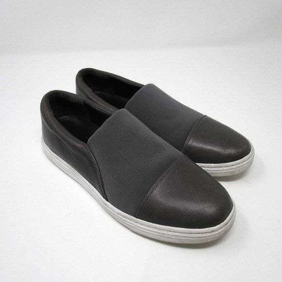 Via Spiga Raine Slip-On Gray Leather Sneakers 6.5 - Picture 2 of 7